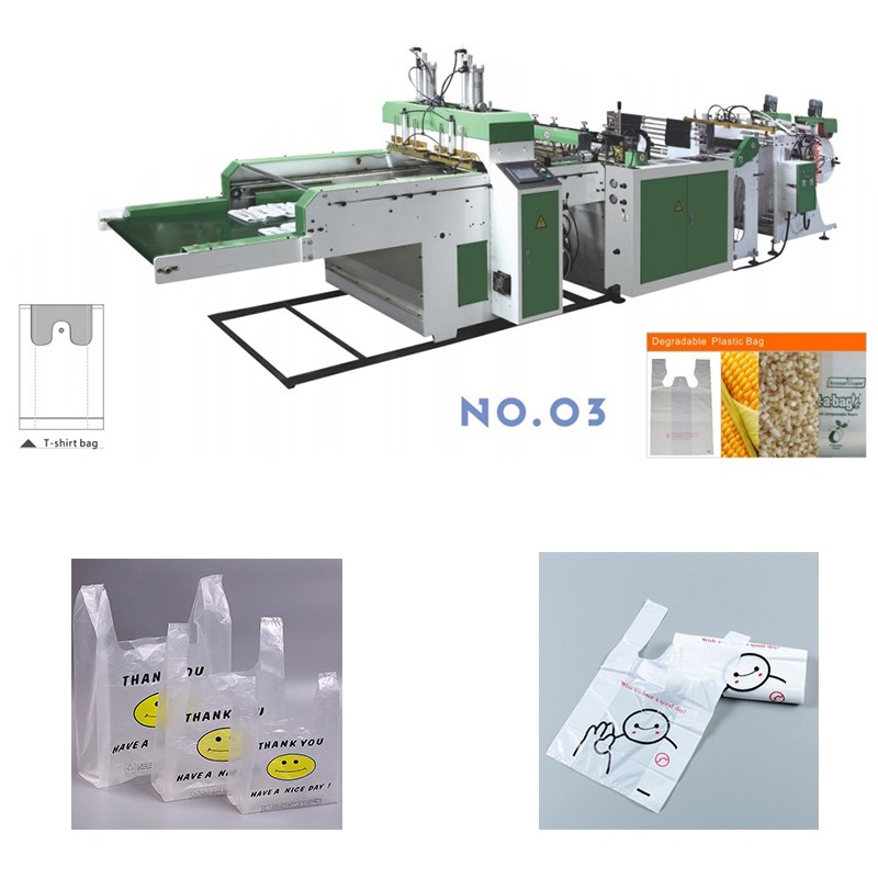 Full Automatic High Speed T-shirt Bag Making Machine
